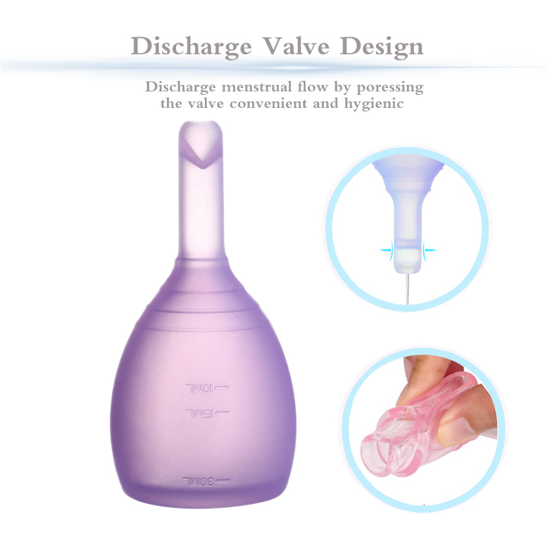 New Discharge Menstrual Cup Medical Grade Silicone Menstrual Cup Valve Menstruation Silica Gel Women Cup Coletor Copa Menstrual