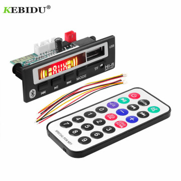 KEBIDU Bluetooth5.0 Color Screen MP3 WMA WAV Decoder Board 5V 12V Wireless Audio Module USB TF FM Radio For Car accessories
