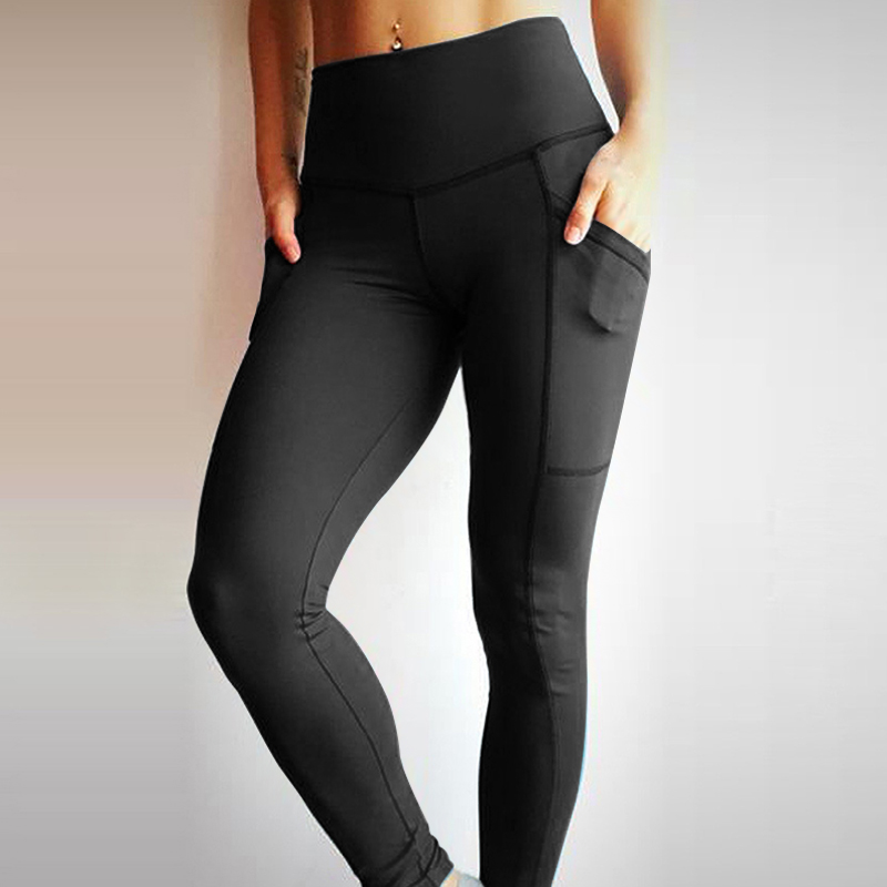 NORMOV Pocket Sport Leggings Yoga Pants Women High Waist Push Up Leggings Sport Fitness Femme Running Fitness Clothing
