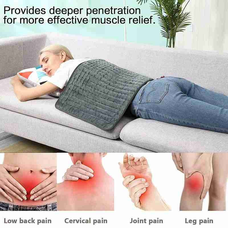 60*30cm Heat Therapy Mat 6-Level Reusable Electric Warmer Heating Pad Therapy For Pain Relief Extra Large Foot Body Hand Warmer