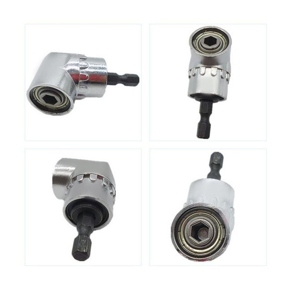 105 Degree Right Angle Drill Extension Shank Quick Change Driver Drilling Screwdriver Magnetic 1/4 Hex Socket Close Corner Tool