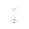 1 PC New Arrival Desktop Decoration Metal Place Card Holder Romantic Heart Photo Clips Table Number Stand Wedding Party Supplies