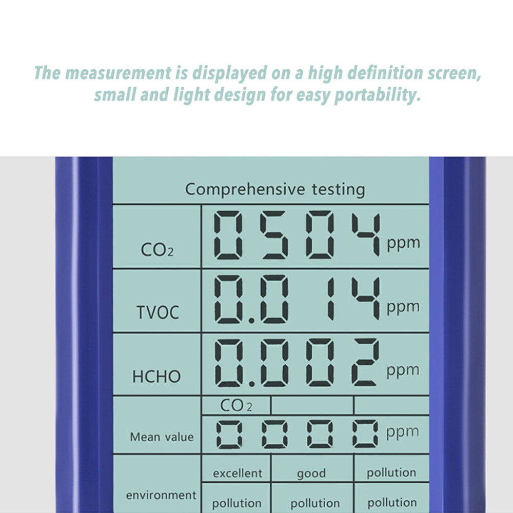 Gas Getector Multifunctional CO2 ppm Meters Mini Carbon Dioxide Detector Gas Analyzer Protable Air Quality Tester
