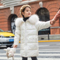 Winter Thicken Children Hooded Down Jacket for Girl Clothes Outerwear Warm Kids Snowsuit Clothing Parka real fur waterproof coat