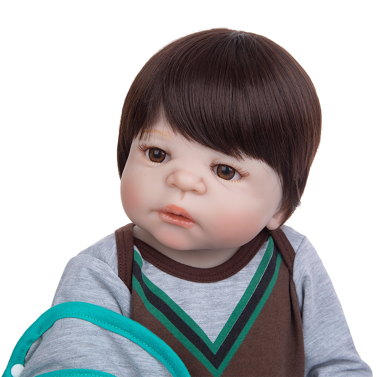 KEIUMI 23 Inch Reborn Boy Alive Doll Full Body Silicone 57 cm Realistic Newborn Babies Doll For Children's Day Xmas Gifts