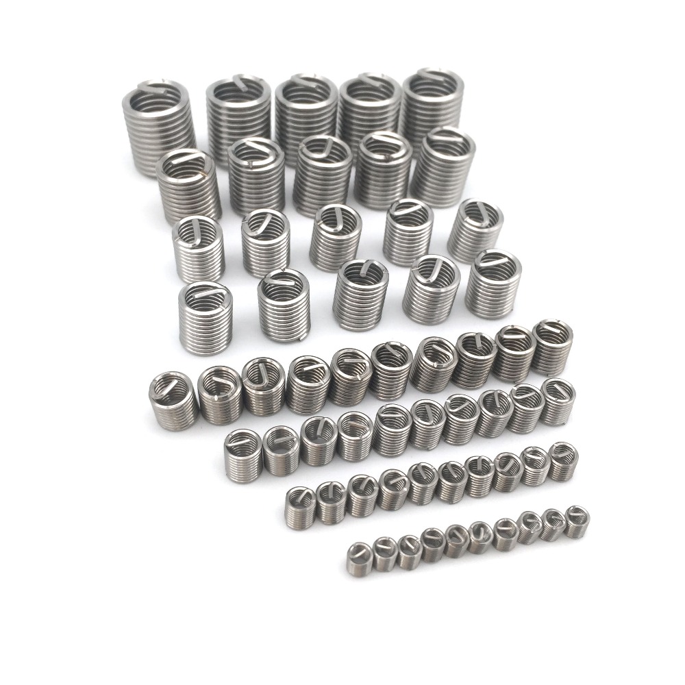 60Pcs Thread Insert Set M3/4/5/6/8/10/12 Thread Repair Insert Kit for Helicoil Repair Tools