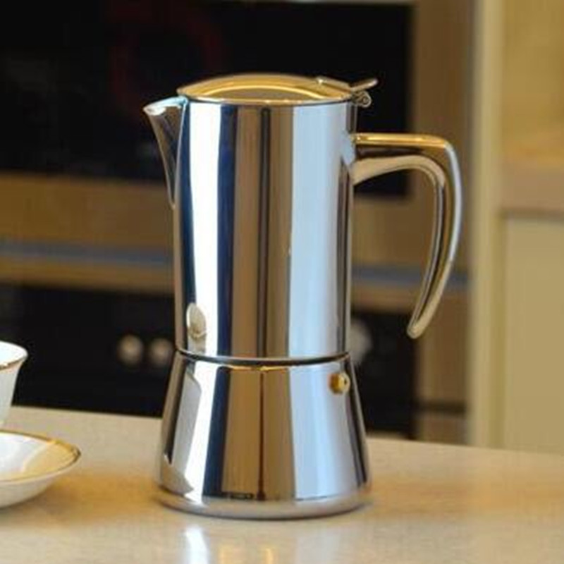 200ML 304 Stainless Steel Coffee Moka Pot Geyser Induction Coffee Maker Espresso Coffee Machine гейзерная кофеварка