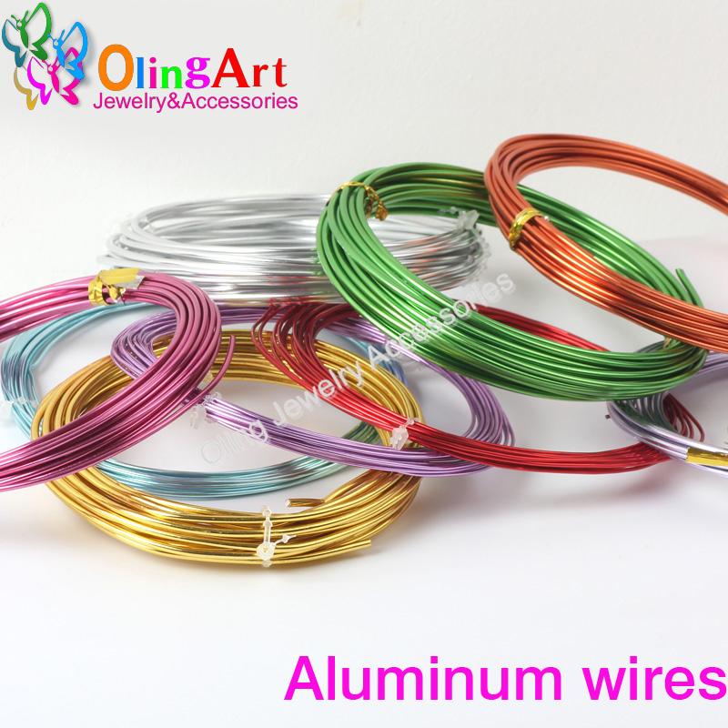 OLINGART 10M Roll 1mm Aluminum Wire soft DIYcraft versatile painted metal wire Bracelet choker necklace jewelry making 2019 NEW