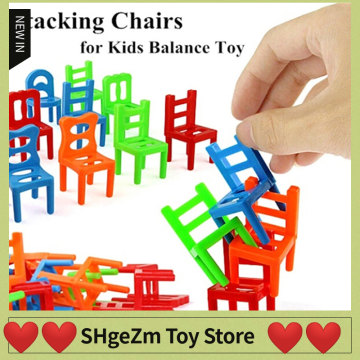 18Pcs/Set Balance Chairs Board Game Children Educational Balance Stacking Chairs Toys Kids Desk Puzzle Balancing Training Toys