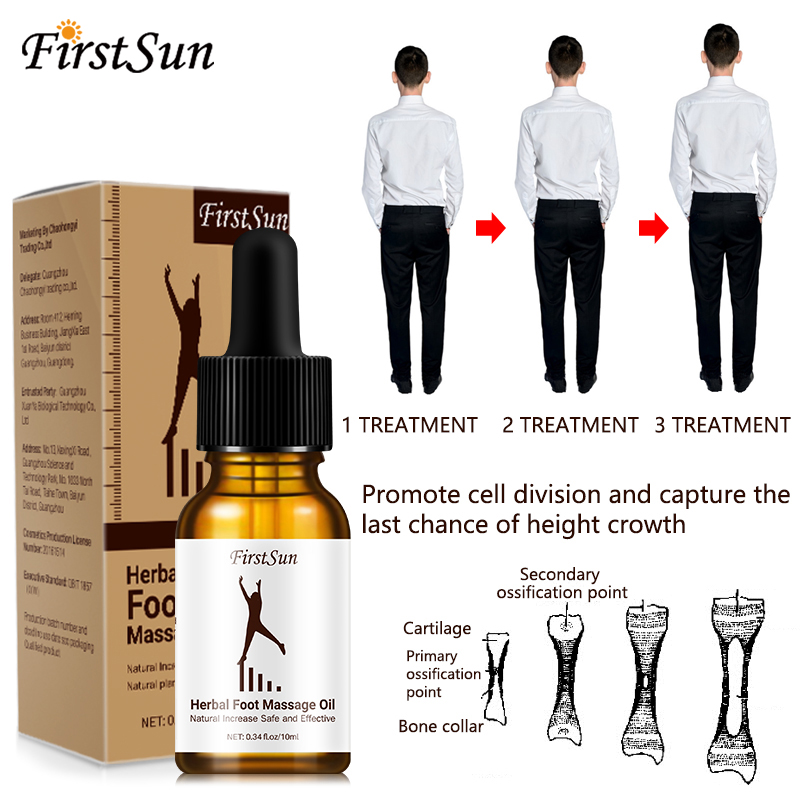 New Herbal Increase Height Essential Oil Grow Taller Increase Height Foot Massage Oil Health Care Products Promot Bone Growth