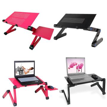 Cooling Laptop Computer Table Bed Aluminum Alloy Foldable Computer Desk iPad Desk Lazy Aluminum Folding Table Dropship