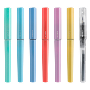 PLATINUM PQ-200 Fountain Pen Cute Macaron Color Octagon Fountain Pen Replaceable Ink Sac 0.38mm F Fountain Pen 12 Colors 1PCS