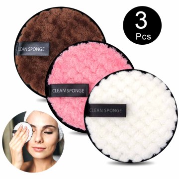 Makeup Remover Reusable Puff Cotton Pad Skin Microfiber Facial Care Towel Wipes Washable Cottons Face Cleansing Double layer