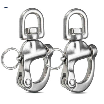 1pcs Stainless Steel Rotary Spring Hook Quick Release Boat Chain Eye Shackle Swivel Bracket Snap Hook Hardware Tool 70mm