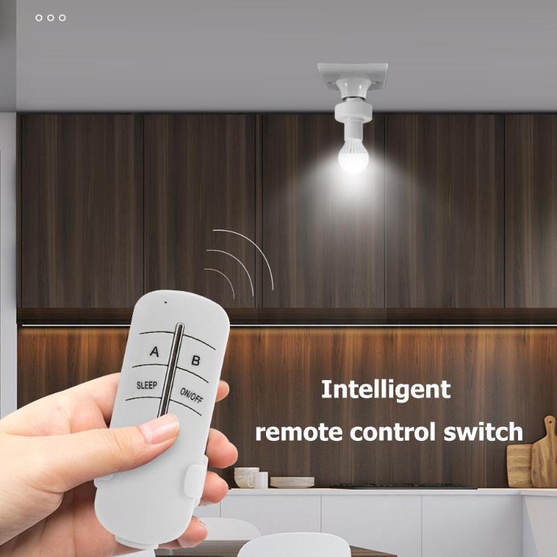 E27 Wireless Remote Control Bulb Light Lamp Holder Cap Socket Switch Screw Light Holder Converter Lamp Base Socket