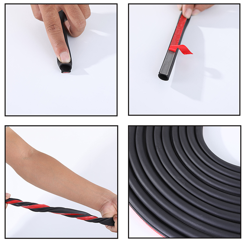 5 Meters Shape B P Z Big D Car Door Seal Strip EPDM Rubber Noise Insulation Weatherstrip Soundproof Car Seal Strong adhensive