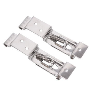 2pcs Car License Plate Spring Loaded Stainless Steel Bracket cars Frame Holder Trailer Number Plate Clips