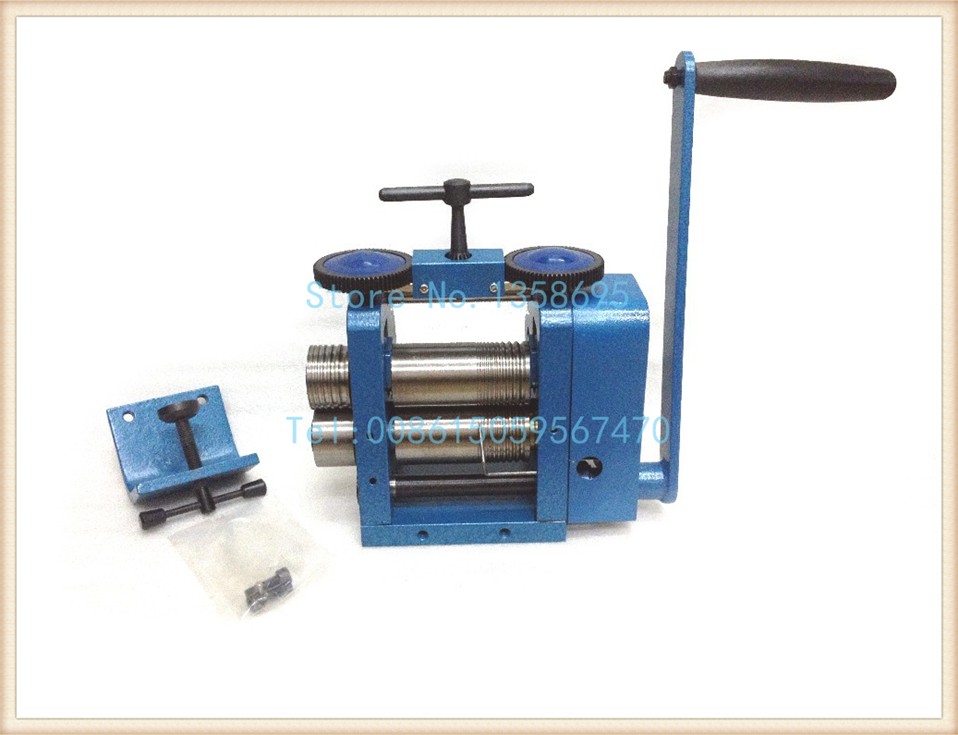 newest BLUE Rolling Mill ( 4 ROLLERS ), Hand Operated jewelry rolling mill with Maximum opening 10 mm, goldsmith tool