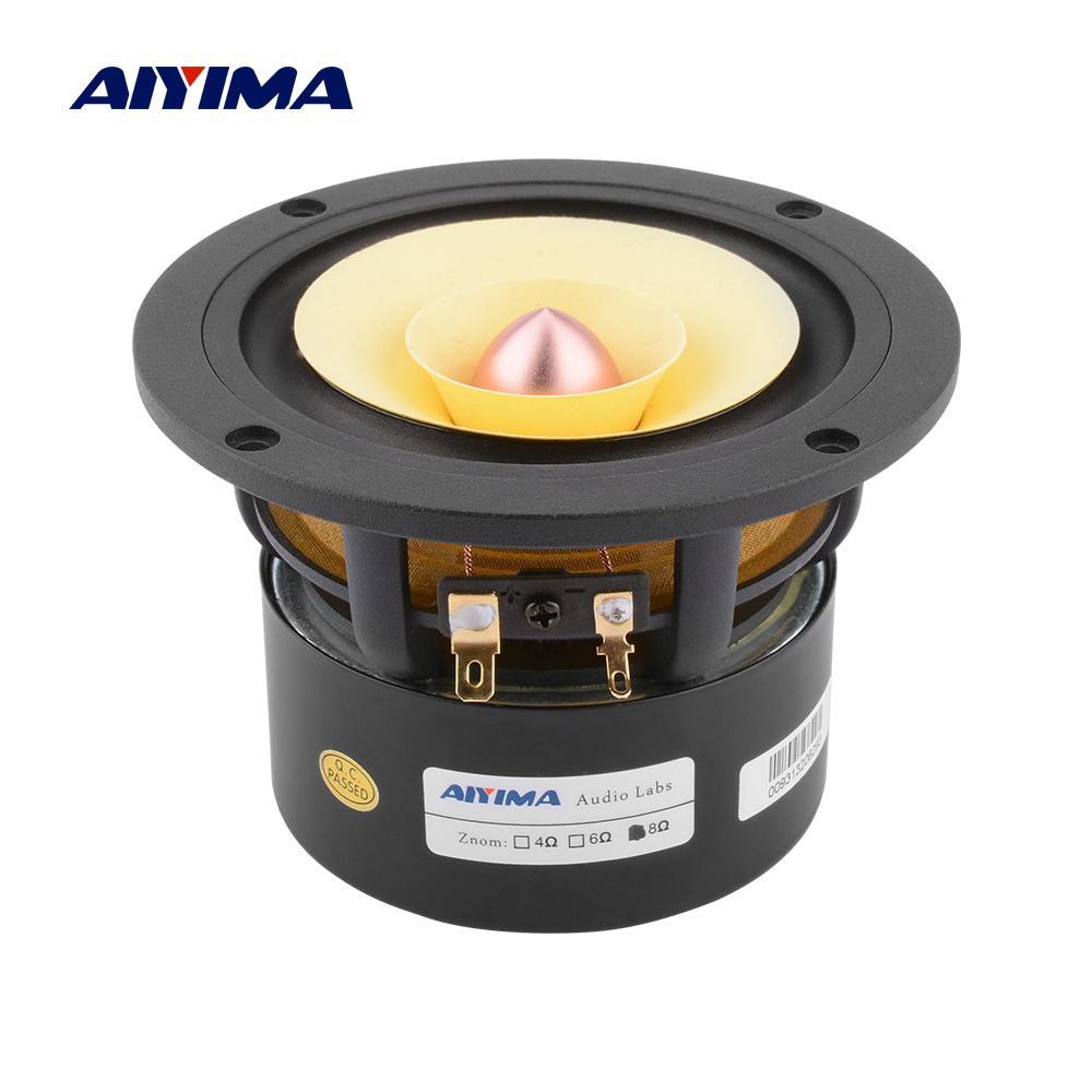 AIYIMA 4 Inch Audio Full Range Speaker Driver 25W Mid Frequency HIFI Sound Amplifier Speaker Unit For Home Theater Loudspeaker