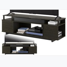 Black Special Design Wood TV Stand With Storage