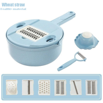 Mandoline slicer cutter chopper vegetable cutter grater Round kitchen Multifunction shred grater fruit peeler Wash Leaking basin