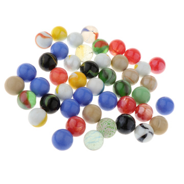 Assorted Color Glass Marbles, Pack of 45Pieces, Vase Fillers Decor, Marble Games for Kids Adults Families