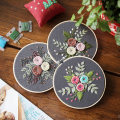 Stand Embroidery Frame Cross Stitch Wooden Hoop Set Circle Needwork Tool Shed Hand Embroidery Kit DIY Craft Sewing Plastic