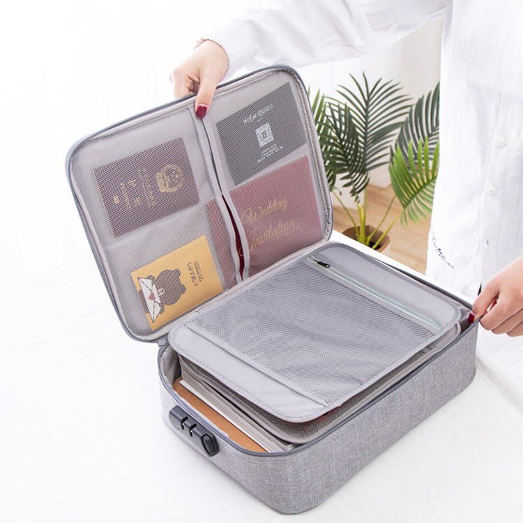 Waterproof Travel Passport Briefcases Laptop Notebook Pouch Pens Computer Stuff Accessories Supplies Document Storage Bag Stuff