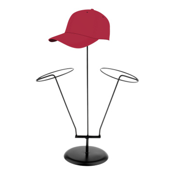 Premium Metal 3 Heads Hats Caps Wigs Display Holder Home Support Rack Hat Display Stand Hat Wig Storage Display Stand