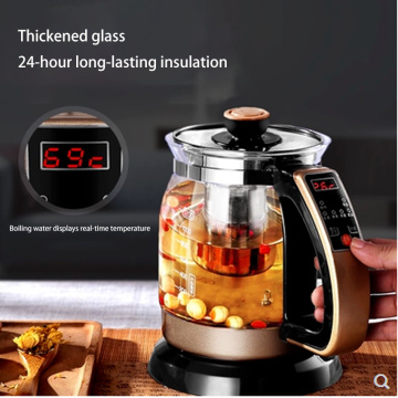 Electric Kettle 1.2L Glass Health preserving pot Electric Hot Water Kettle with Automatic heating Stainless steel tea drain