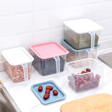 3 Color Kitchen Storage Box With Handle Plastic Fresh-Keeping Containers Refrigerator Fruit Vegetable Drain Kitchen Storage Box