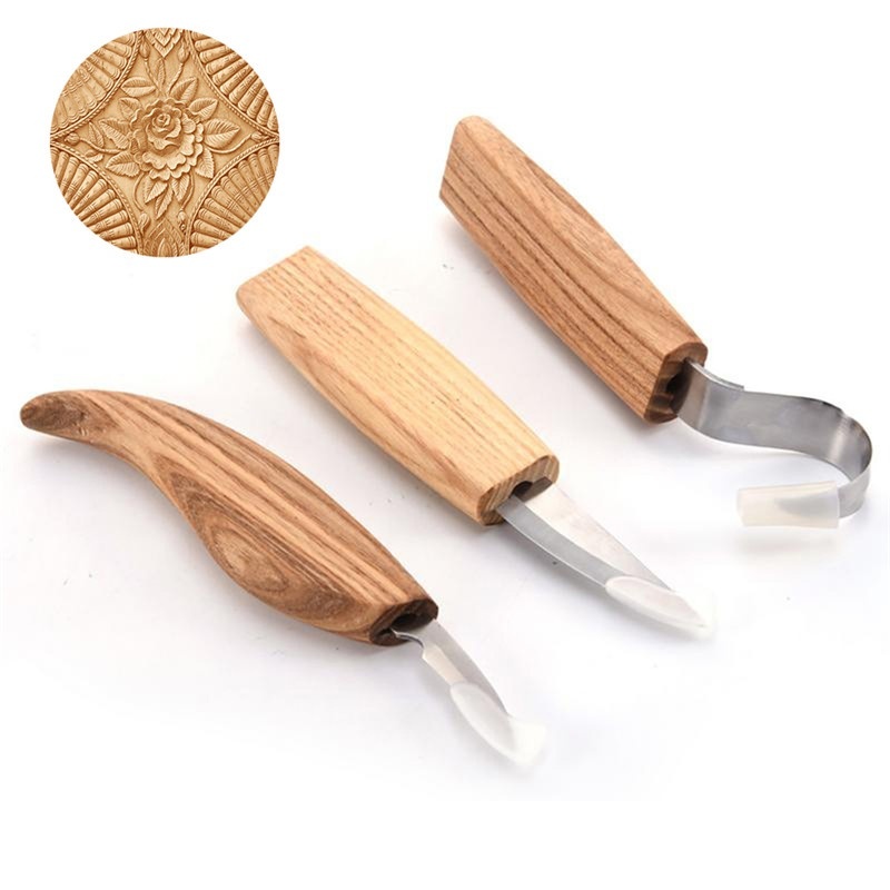 Stainless Steel Wood Carving Set Knife Sharp-edged Wood Gouge Chisels DIY Cutter Woodworking Carving Tools