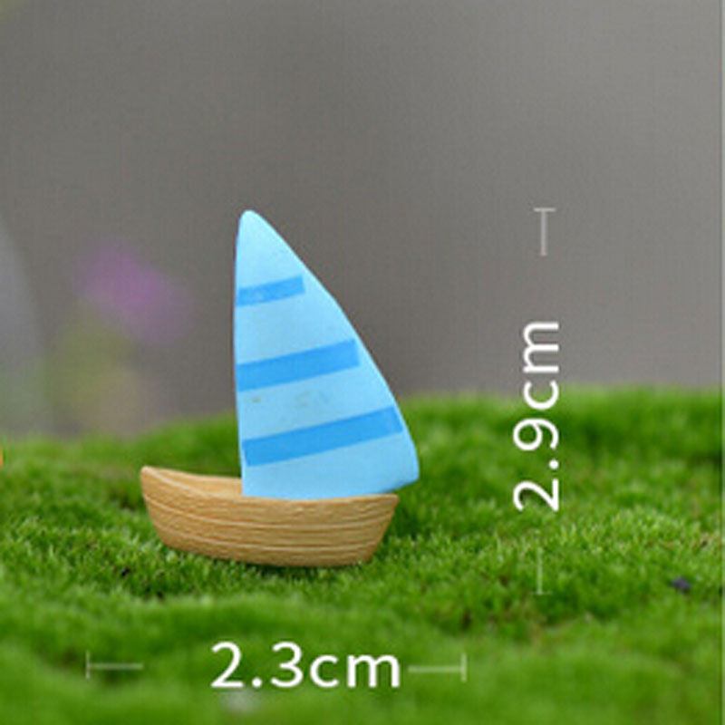 Sailboat Miniature Fairy Garden Home Houses Decoration Mini Craft Micro Landscaping Decor DIY Accessories