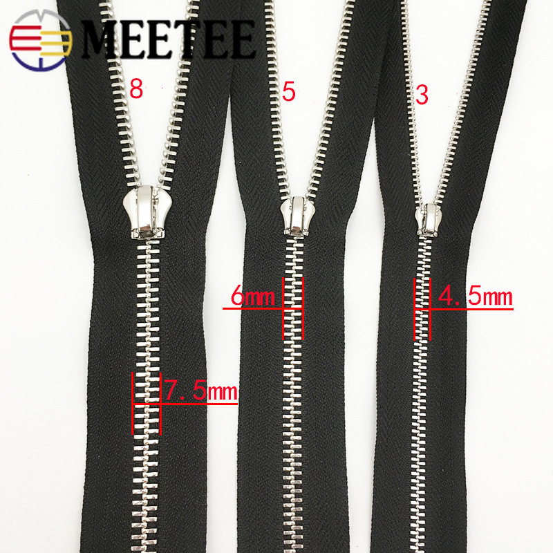 10Pcs 3# 5# 8# Auto Lock Zipper Head for Metal Zippers Shoes Garment Anti-slip Zipper Sliders DIY Zip Repair Kit Accessories