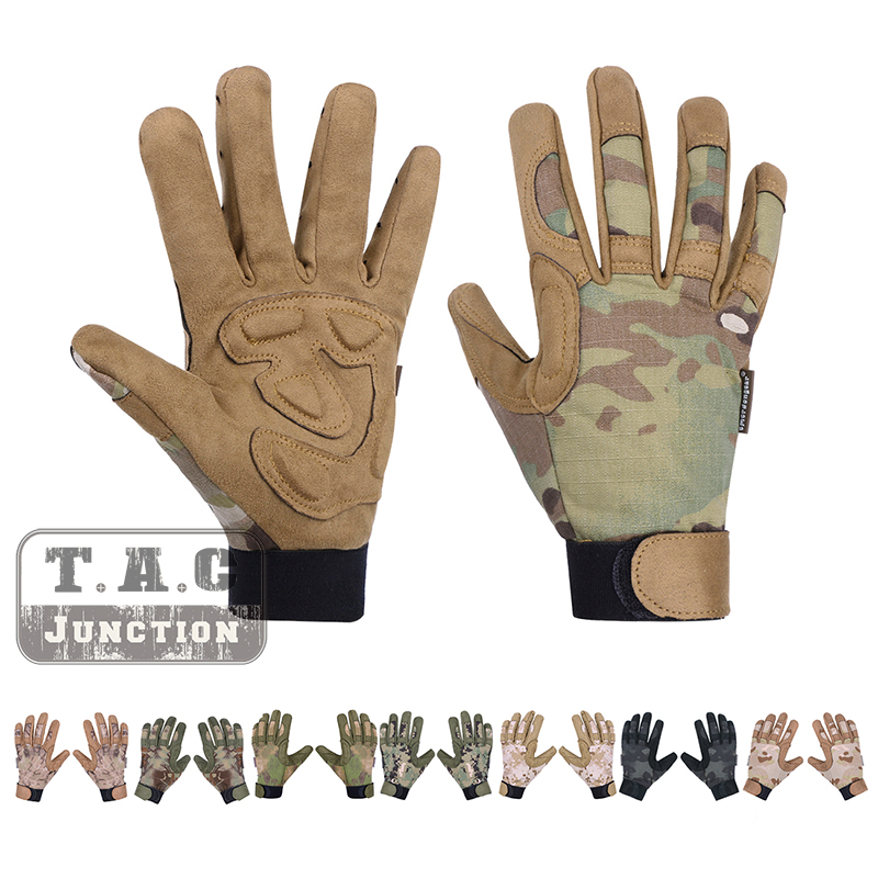 Emerson Tactical Assault Lightweight Camouflage Full Finger Glove EmersonGear All Weather Shooting Hunter Airsoft Gloves