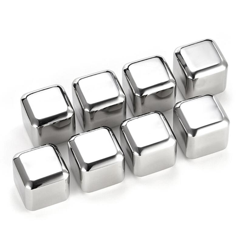 1 Pcs Creative Reusable stainless steel Wine Cooler Ice Cube Stones Beer Cooler Cube Chiller Keep Your Drink Cold Longer