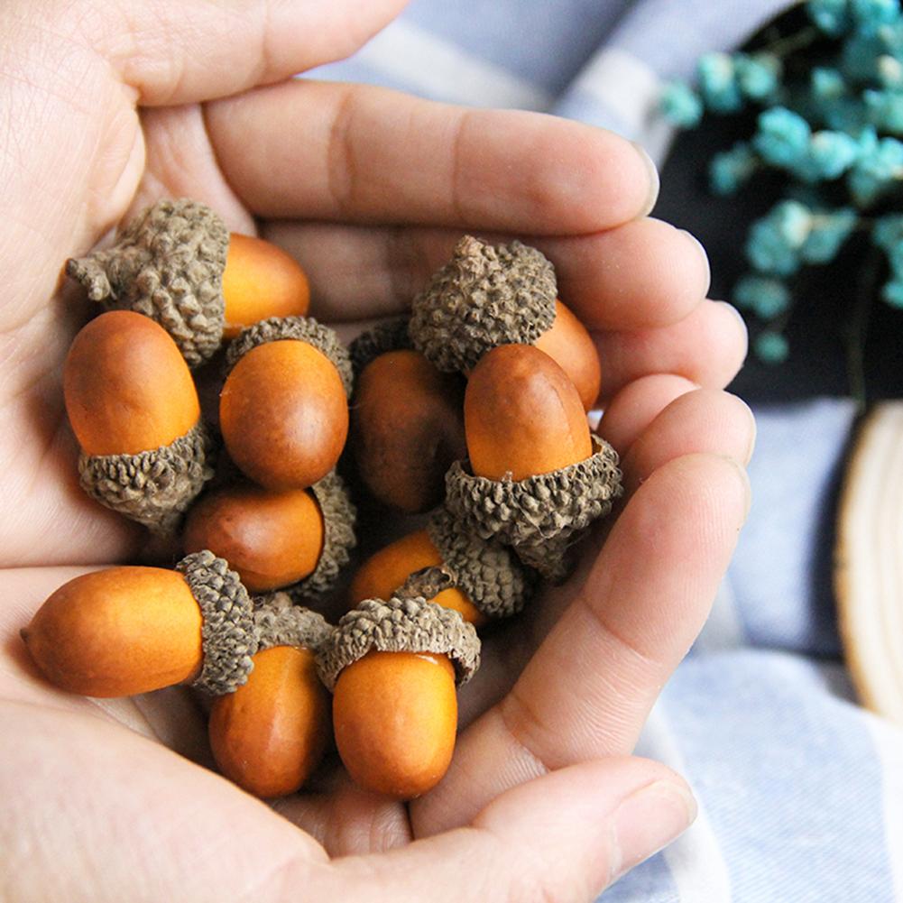 20PCS Simulation Acorn Mini Foam Pine Nuts Christmas Tree Decoration Wedding Scene Decoration Shooting Props Dropshipping