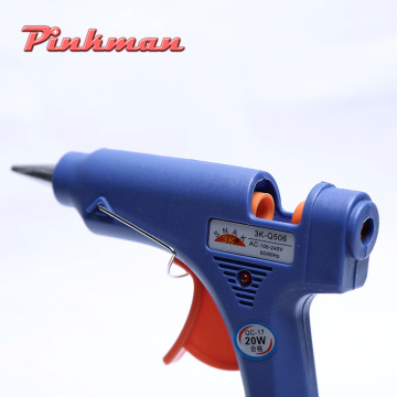 20W EU US Plug Hot Melt Glue Gun with 7mm Glue Stick Industrial Mini Guns Thermo Electric Heat Temperature Tool