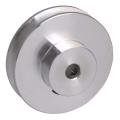 Silver Aluminum Alloy 41x16MM Single Groove 6-12MM Fixed Bore Pulley for Motor Shaft 3-5MM PU Round Belt