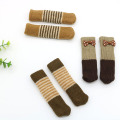 Cute Knitted 16 Piece Chair Legs Table Legs Socks Floor Protective Cover Flower Knot Cover Home Decoration Table Leg Cover