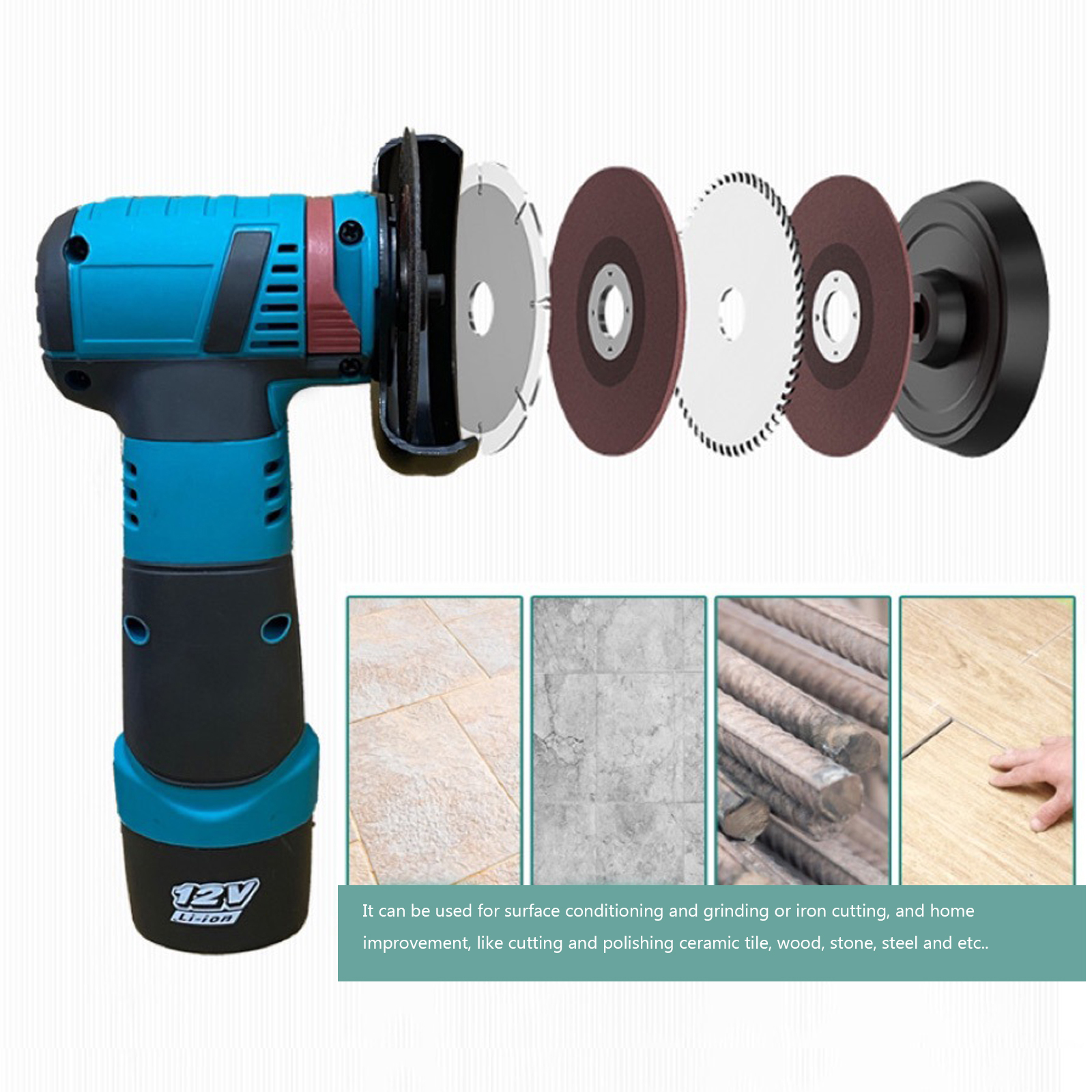 19500rpm Electric Grinding Tool Multifunctional Cutter for Cutting Polishing Ceramic Tile Wood Stone Steel
