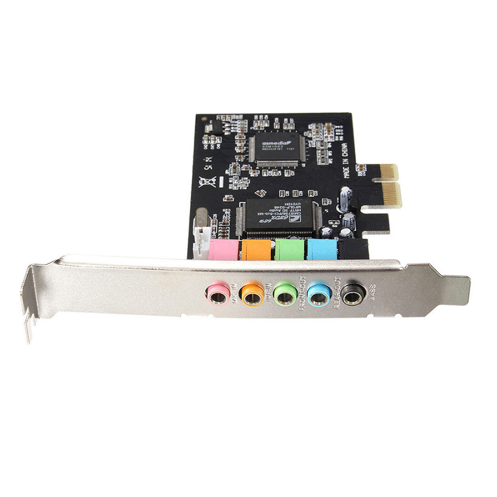 PCI Express PCI-E 5.1 Ch 6 Channel PCIE Audio Digital Sound Card Adapter CMI8738 CMI8738 Audio Sound Card