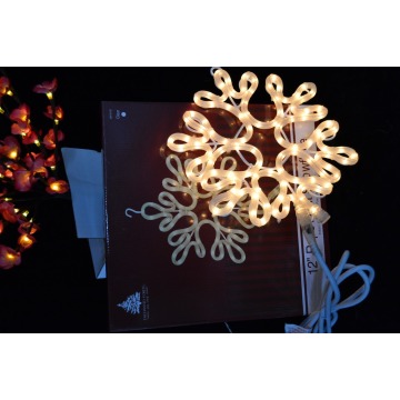 Free Shipping 120V UL Listed Milky White Incandescent Rope Light Motif 2D Snowflake Motif Light 12