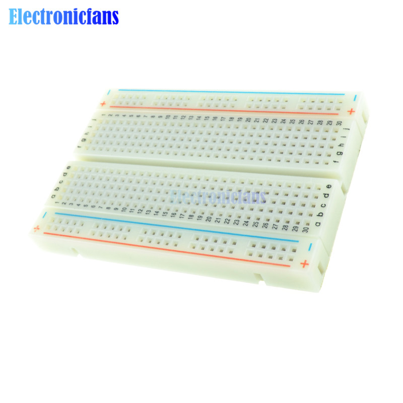 Mini Test Protoboard DIY Bread Board 400 Tie Points Holes Universal Solderless PCB Breadboard For Bus Test Circuit Board MB102