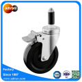 Expandable Stem Solid Rubber 5inch Industrial Caster