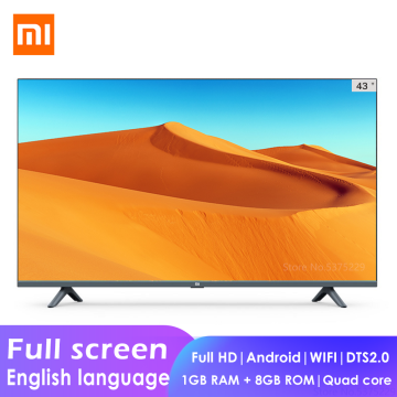 Xiaomi MI Full screen full HD Smart LCD TV E43K 43inch Quad Core 1GB+8GB Dolby Android WIFI Network Flat television home theatre