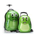 17" Trolley bag on wheels Kid's Travel Trolley luggage suitcase Kid wheeled travel case Children Rolling Case With kid backpack