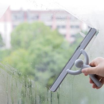 Small Humanoid Glass Wiper Home Kitchen Bathroom Creative Soft Deep Cleaning Brush Car Window Multi-function Scraper Wipe Tools