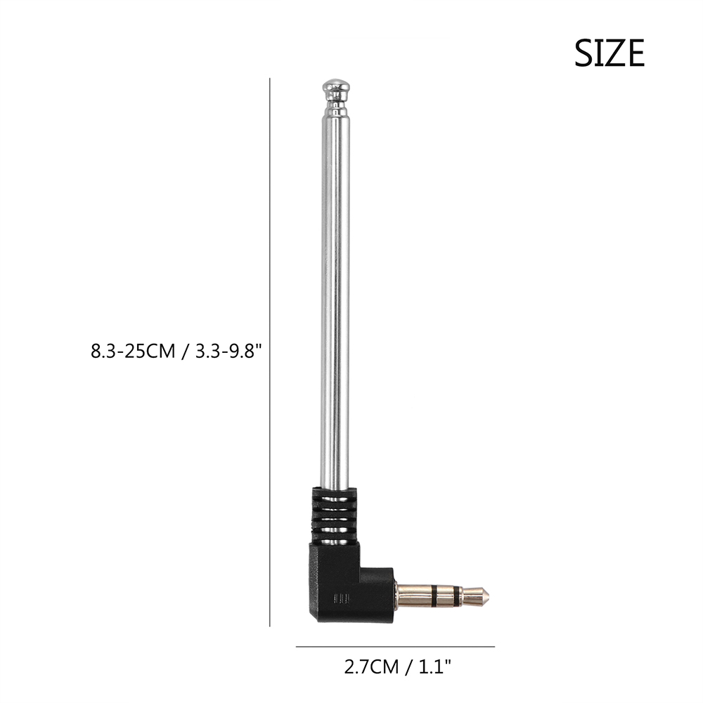 Antenna 3.5mm Earphone Jack Stainless Steel Retractable Portable Auto Car Mobile Cell Phone FM Radio Antenna