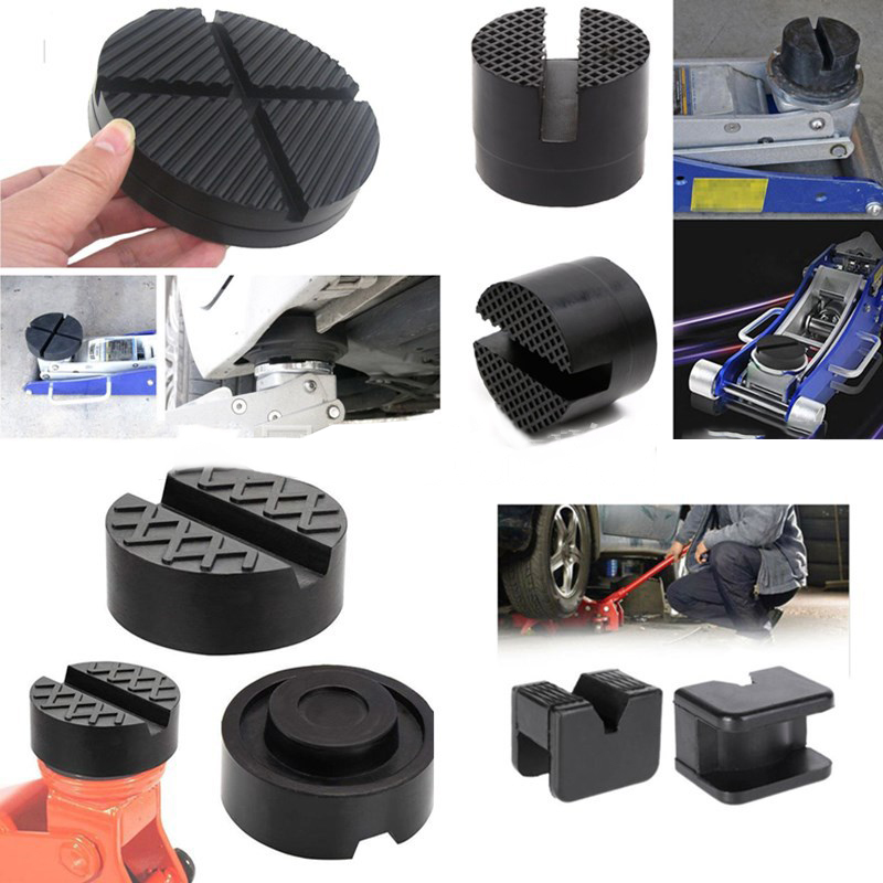 Different Types Car Lift Jack Stand Rubber Pads Black Rubber Slotted Floor Jack Pad Frame Rail Adapter Universal